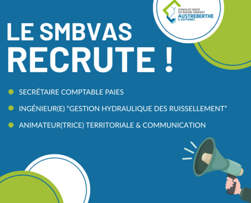 Annonce recrutement pour 3 postes au SMBVAS
